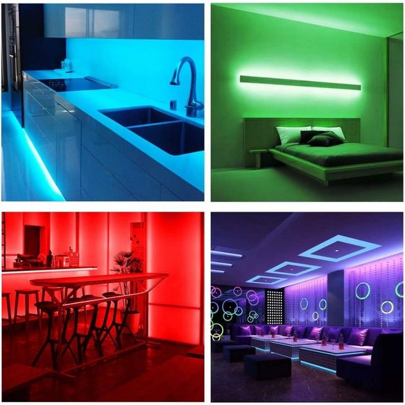 2 Rolls of 50ft Led Strip Smart 5050 RGB Color Change Music Light for Bedroom - Picture 7 of 11